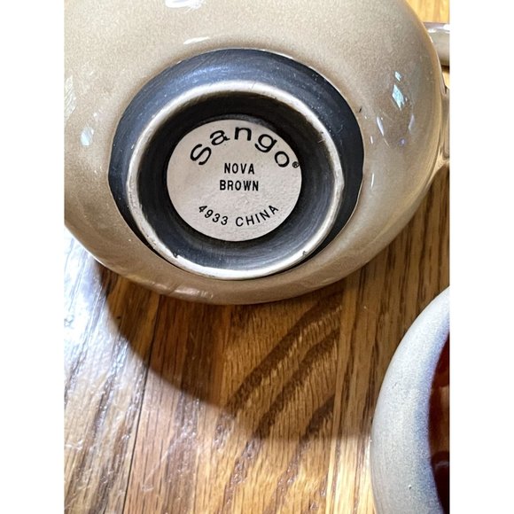 Two Sets of Vintage 1970 SANGO Mid Century Nova Brown Sugar and Creamer Set - Picture 6 of 16